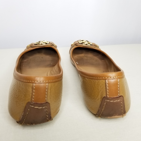 Tory Burch | Shoes | Tory Burch Aaden Patent Leather Tan Flats 5 | Poshmark